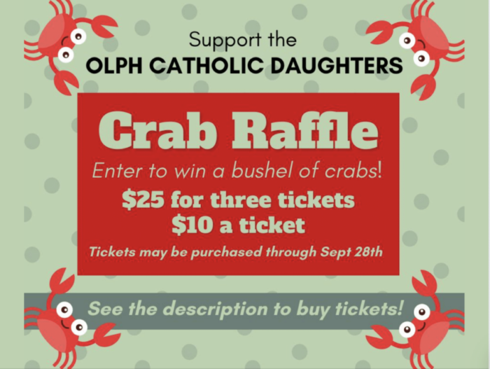 Crab Raffle flyer